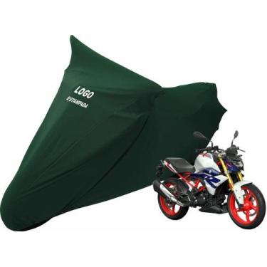 Imagem de Capa De Tecido Para Cobrir Moto BMW G 310 R Com Logo - Mz, Verde