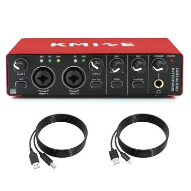 Imagem de Kmise Interface de Áudio Usb para Guitarristas, Vocalistas, Podcasters Ou Som com Qualidade de Estúdio de Reprodução