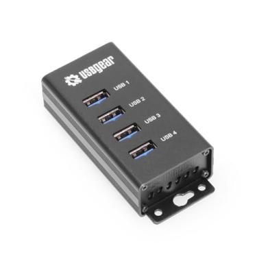 Imagem de USBGear 4 portas USB 3.0 montáveis de carregamento e 5 Gbps Hub de dados