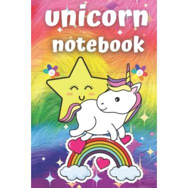 Imagem de unicorn furry notebook: unicorn notebook for girls composition book | rainbow composition notebook for kids 4-12 | mini unicorn notebook 6x9