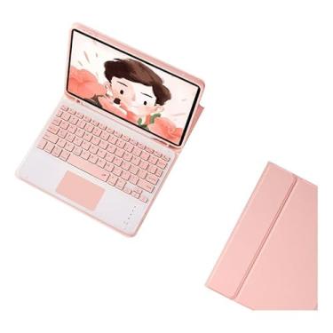 Imagem de Capa Para Tablet Com Teclado Bluetooth Para Samsung Tab S7/S8 11 Polegadas T870/875/X700/X706 (Rosa, Teclado de toque)
