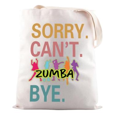 Imagem de JNIAP Presente de instrutor de dança fitness Sorry Can't Bye, presente para amantes, presente para ela, Sacola Sorry Can't Zumba, Sacola