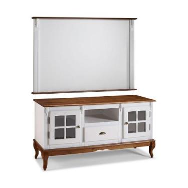 Imagem de Conjunto Rack 60811 + Painel 50513 para Sala Pés Luiz XV 1 Gaveta 2 Po