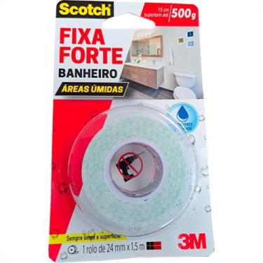 Imagem de Fita Dupla Face 3M Fixa Forte Banheiro 24Mm X 1,5M - 500G