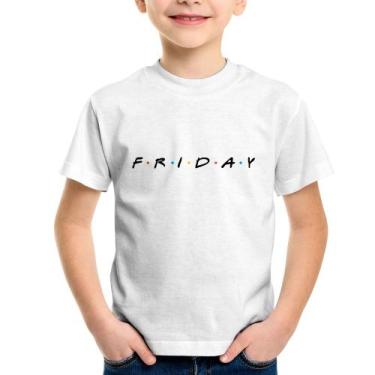 Imagem de Camiseta Infantil Friday - Foca na Moda, Branco, 14