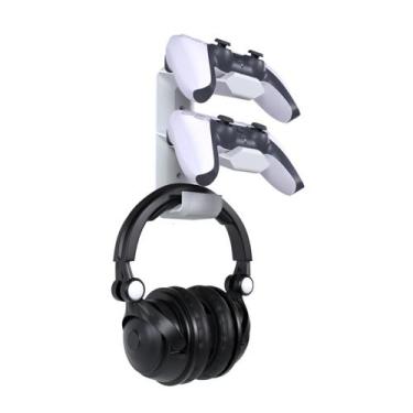 Imagem de Suporte de Parede Compatível Com HeadSet e 2 Controles do Xbox ou Play