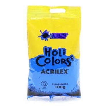 Imagem de Holi Colors 100 grs - AZUL TURQUESA 100G - 100501 - ACRILEX