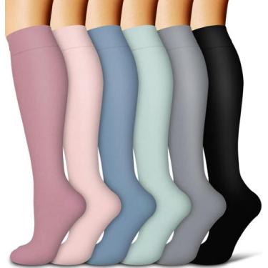 Imagem de Meias de Compressão COOLOVER Copper - 6 Pares para Homens e Mulheres