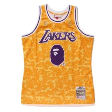 Imagem de RegatLA. Lakers BAPE x Mitchell & Ness (BAPE 93) - Masculina - Amarela-Masculino