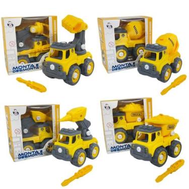 Imagem de Caminhão Monta Desmonta C/ Chave Carrinho Brinquedo Infantil - Mili Mu