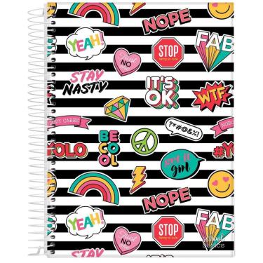 Imagem de Caderno Universitário Cool 10 Matérias Sortido - School Basics