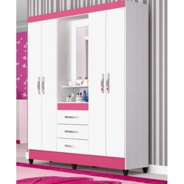 Imagem de Roupeiro 4 Portas Com Espelho Capri Moval