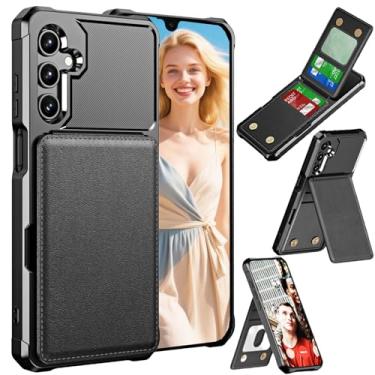 Imagem de YSNZAQ Capa carteira para Samsung Galaxy A36 5G com porta-cartão, capa flip de couro PU com suporte à prova de choque capa protetora para celular para Galaxy A56 5G ZM preta