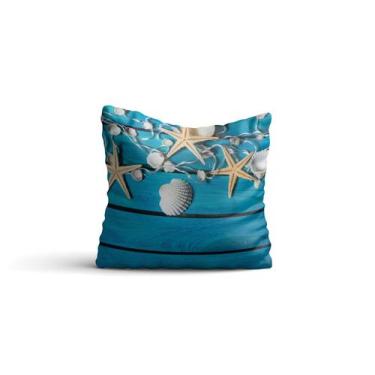 Imagem de Almofada nautica Conchas 42x42  com enchimento Atelier Valverde