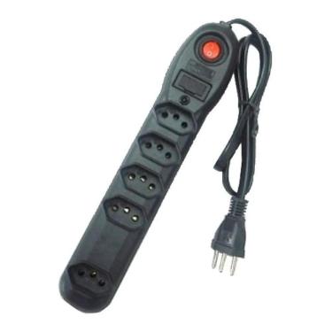 Imagem de Filtro De Linha 5 Tomadas Cabo Com 6 Metros Forceline