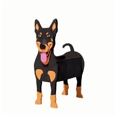 Imagem de Vaso de plantador australiano em forma de Kelpie | Vasos fofos para suculentas e flores com orifícios de drenagem | Ideal para decoração interna, externa e de jardim | Presente para amantes de animais