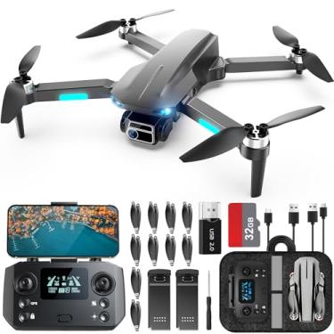 Imagem de HHD Drone com câmera 4K para adultos iniciantes, menos de 249 g com cartão TF 32G (preto)