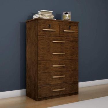 Imagem de Cômoda Barcelona Avelã Com 7 Gavetas Benetil