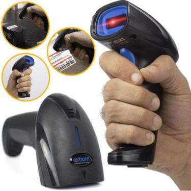 Imagem de Kit C/2 Leitor De Código Barra Laser Wireless De Mão Sem Fio - Barcode