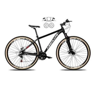 Imagem de Bicicleta Aro 29 Absolute Nero 5 24v Cabos Internos Alumínio Freios a Disco Hidraulico Garfo Suspensão com Pneu Faixa Bege (Preto, 17)
