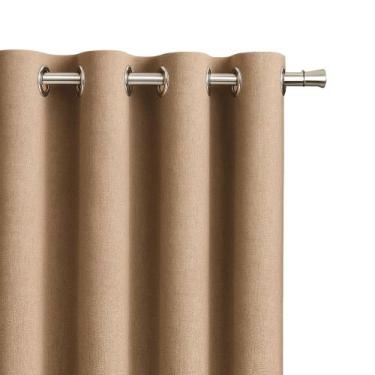 Imagem de Cortina Rústica Texturizada De Linho Natural 3,00m x 2,30m Para Sala e