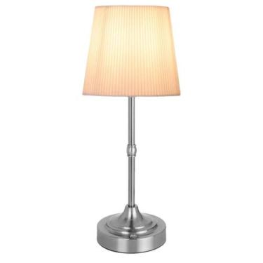 Imagem de Lâmpada De Mesa De Metal LED Sem Fio Com Luz Quente 2200K Portátil USB