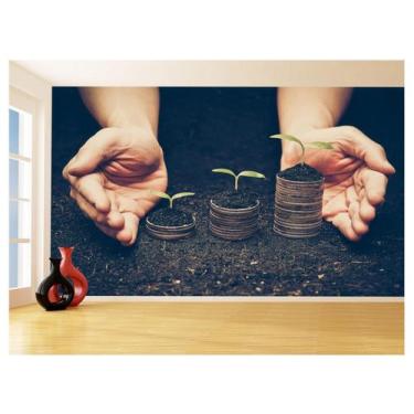 Imagem de Papel De Parede 3D Tecnologia Economia Poupança 3,5M Tec25 - Você Deco