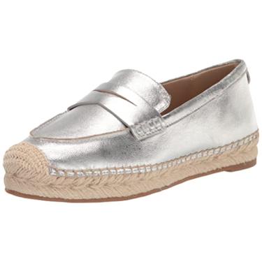 Imagem de Sam Edelman Mocassim feminino Kai sem salto, Prata macia, 6.5
