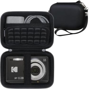 Imagem de RAIALL Estojo Para Câmera Digital Kodak Pixpro Friendly Zoom Fz55/Fz45/Fz43 De 16 Mp, Bolsa Viagem Câmeras Compactas, Adaptador Carregamento Com Bolso Malha, Cabo Usb, Baterias Cartão Sd, Preto