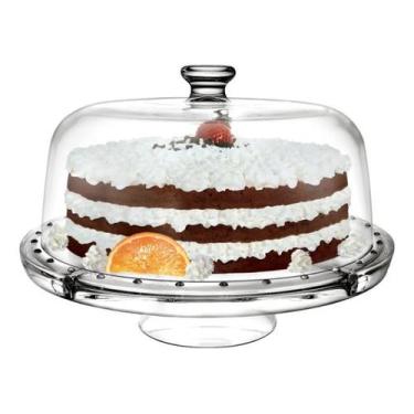 Imagem de Boleira Em Vidro 5 Em 1 Petisqueira Saladeira Torta Bolo - Ruvolo