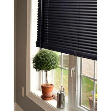 Imagem de Persiana Horizontal Pvc 25Mm Block 120Larg X 160Alt Preta - Top Flex P