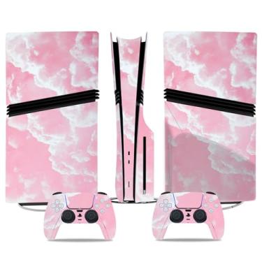 Imagem de Skin Sticker for PS5 Pro Disc Edition, Protective Vinyl Decal Cover Wrap for Console and Controller (Pink)