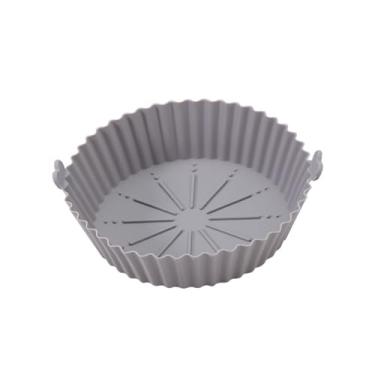 Imagem de Forno circular, bandeja especial de silicone, fritadeira a ar, tapete de cozimento, 3 peças (cinza)