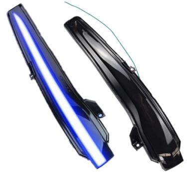 Imagem de Kakulkomen Luz de seta dinâmica LED intermitente de água intermitente para Benz C Class W205 E W213 S W222 (azul-amarelo)