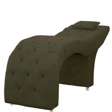 Imagem de Maca Estofada Capitone Julia Para Estetica Facial Sombrancelha E Cilios Suede Cor Chocolate