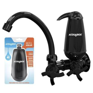 Imagem de Torneira de Cozinha de Parede 1006-0122, Preta, com Filtro e Refil Extra 1007-0004