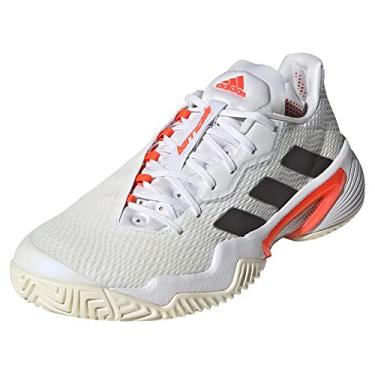 Imagem de adidas Tênis feminino Barricade 12, Branco/Preto/Vermelho Solar., 10