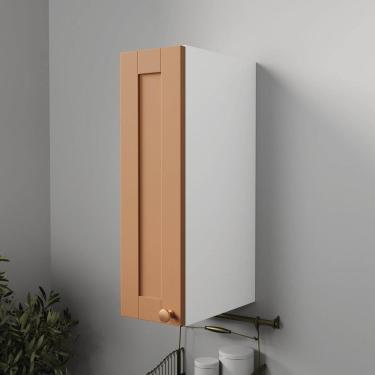 Imagem de Armário Aéreo 1 Porta 20cm Arizona Cabecasa Madeiramadeira Branco/Terracota