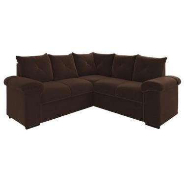 Imagem de Sofá de Canto 5 Lugares Pegasus Veludo Mamflex - MAM FLEX ESTOFADOS LT