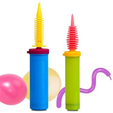 Imagem de Balloon Pump Handheld Two-Way Dual Action - Hand Blower Air Pumper for Balloons - Manual Baloon Inflators Balloon Inflator Pumping Blue+Green