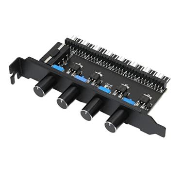 Imagem de Dioche PC Hub 4 da Interface do Controlador de Velocidade do Botão 8 Interface de 4 Pinos 72W | Ventilador de Resfriamento Suporte PCI para CPU, Chassi, HDD, VGA | Design de Economia de Espaço para