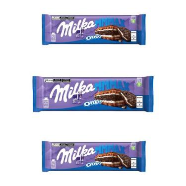 Imagem de Chocolate Milka Oreo Grande Kit 3 Barras de 300g