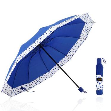 Imagem de Guarda Chuva Grande Manual Reforçado Contra Vento Cabe Na Bolsa  1023D