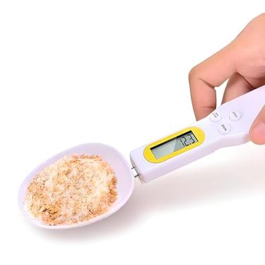 Imagem de Colher Medidora com Balança Digital de Precisão 0,1g a 500g – Tela LCD, Multiuso para Cozinha, Dieta e Suplementos