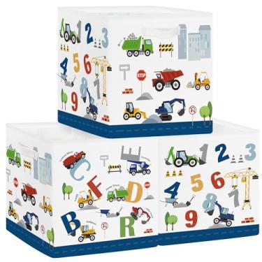 Imagem de Clastyle Conjunto organizador de cubo de armazenamento de carros para crianças, armário de roupas, cubo, caixa de armazenamento para berçário, caixa de brinquedos para meninas, meninos, cesta de