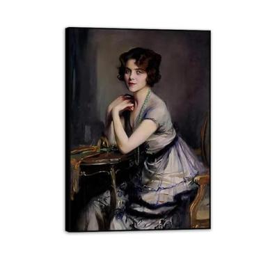 Imagem de SDYJ6GSW Retrato de mulheres na Idade Média, pôsteres e gravuras, arte artística, pintura em tela, imagens de arte de parede, decoração de casa, bar, quarto, decoração, 70 x 50 cm, moldura pronta para