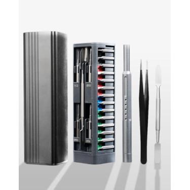 Imagem de Kit Chave de Fenda de Precisão 49 em 1 com Pontas Magnéticas, Cabo Extensor, Pinça e Espátula – Ferramentas Multiuso para Celulares, Notebook, Óculos, Relógios e Eletrônicos