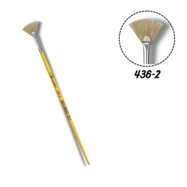 Imagem de Pincel Condor 436-02 Leque Pelo Natural Cabo Longo