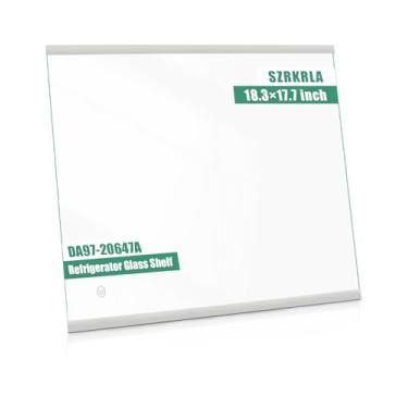 Imagem de DA97-20647A Prateleira de vidro de geladeira adequada para geladeira Samsung, substitui PS16224585 AP6995361 4959708, substituição de prateleira de vidro temperado superior de geladeira