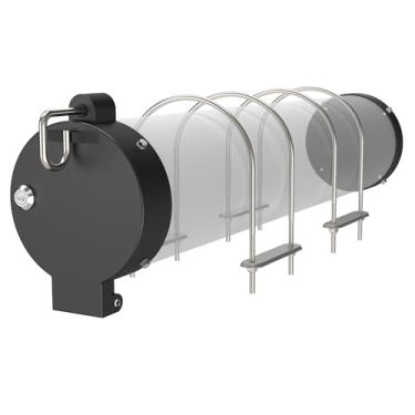 Imagem de Kit de transporte de conduíte universal serve para tubo de PVC de 10 cm de diâmetro, mecanismo de bloqueio de proteção confiável forte estabilidade, preto